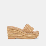 Dolce Vita Throne raffia platform wedge sandal