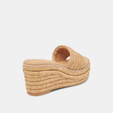 Dolce Vita Throne raffia platform wedge sandal