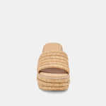 Dolce Vita Throne raffia platform wedge sandal
