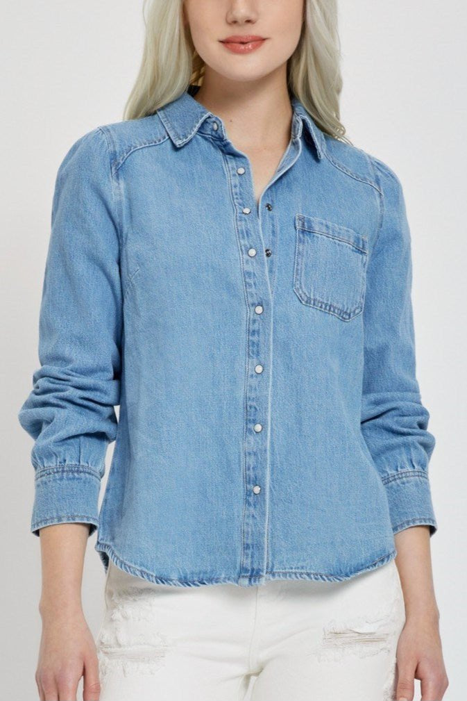 Tia Shirring Sleeve Shirt - MTT Collective