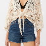 Tidal Wave Crochet Kimono Top - MTT Collective
