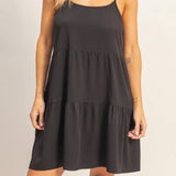 Tiered Spaghetti Strap Mini Dress - MTT Collective
