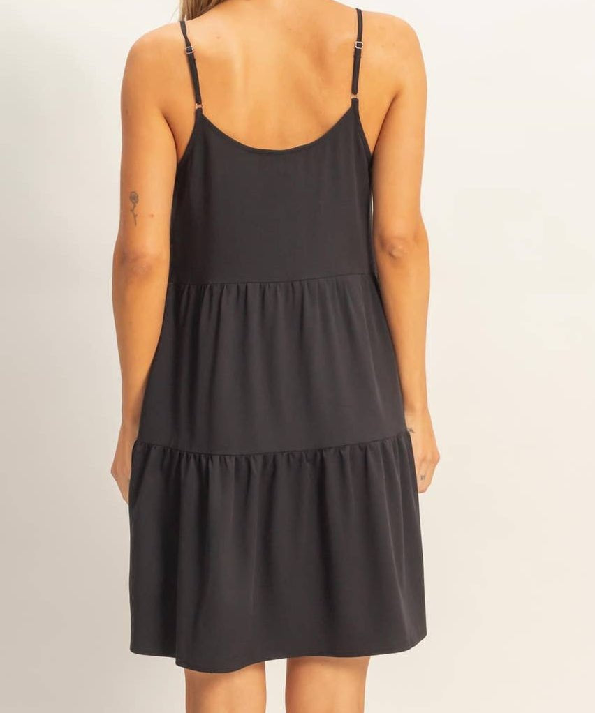 Tiered Spaghetti Strap Mini Dress - MTT Collective