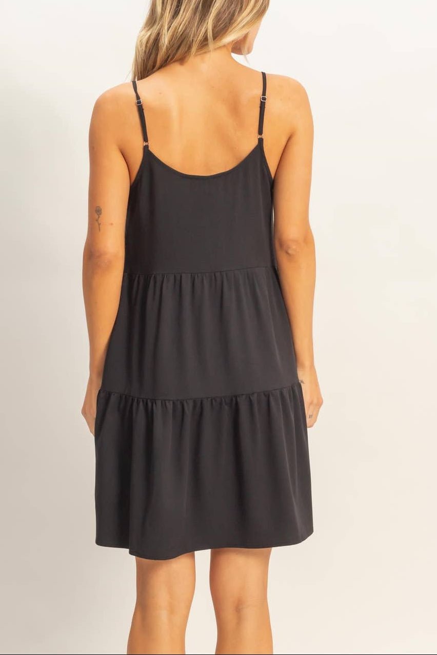 Tiered Spaghetti Strap Mini Dress - MTT Collective