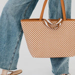 Woven Tiffany Organizer Tote Bag