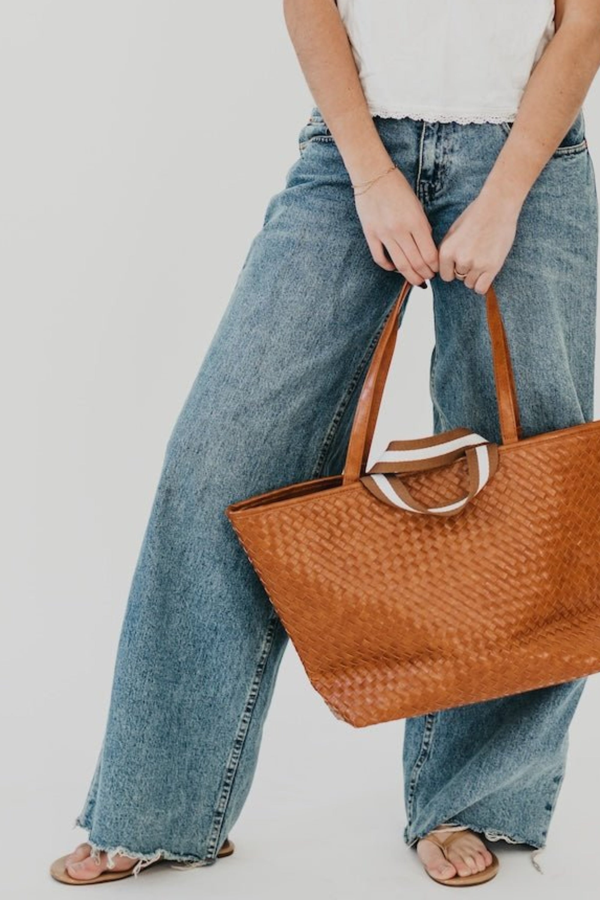 Woven Tiffany Organizer Tote Bag