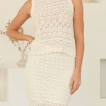 Tina Crochet Contrast Knit Tank Top - MTT Collective