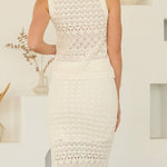 Tina Crochet Contrast Knit Tank Top - MTT Collective