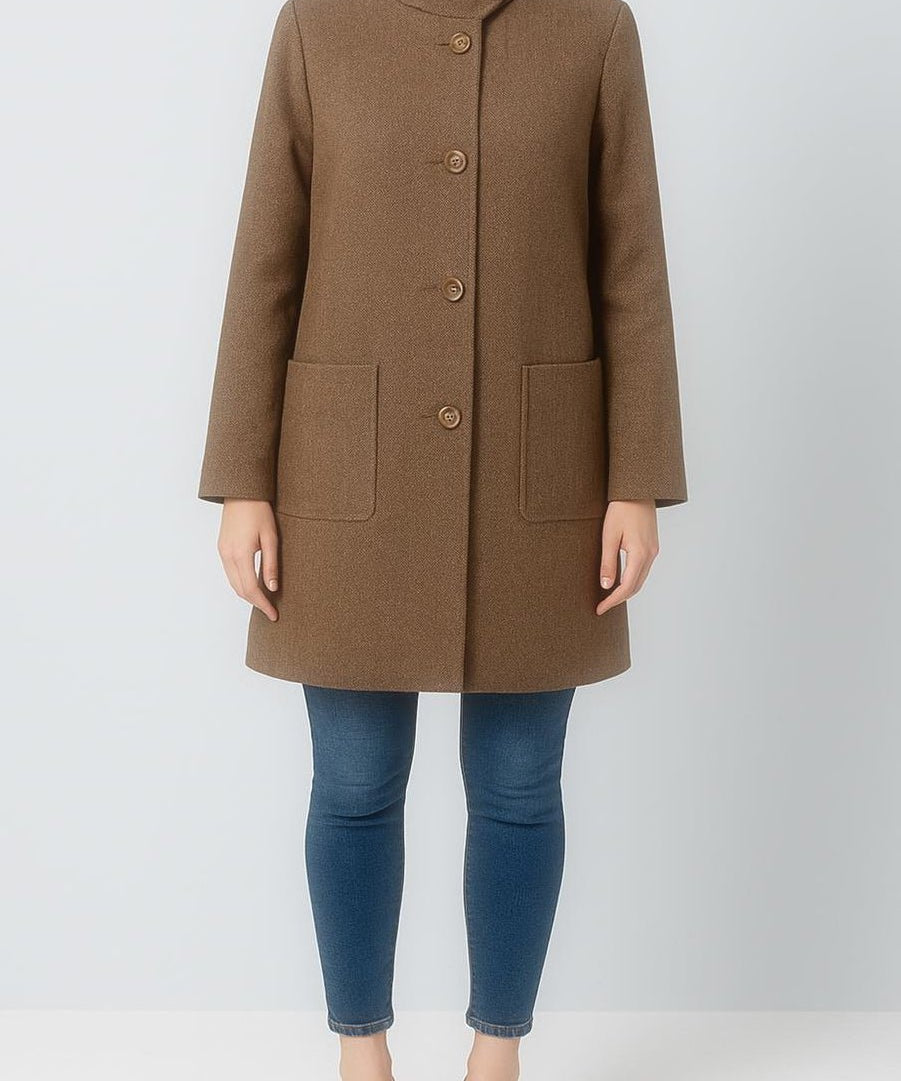 Toni Button Down Tweed Coat - MTT Collective