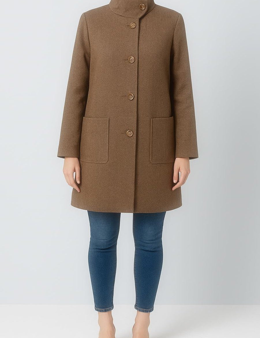 Toni Button Down Tweed Coat - MTT Collective