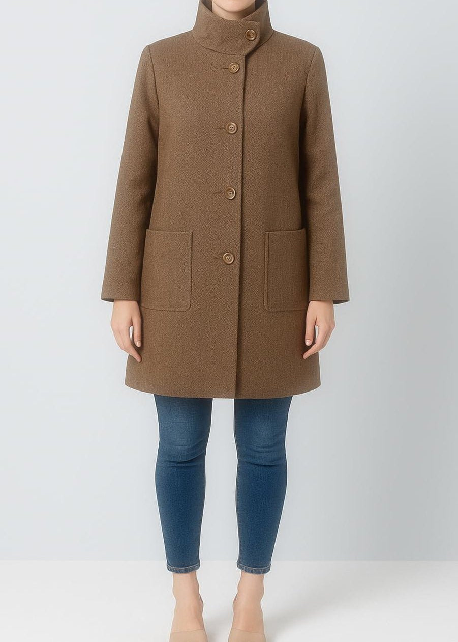 Toni Button Down Tweed Coat - MTT Collective