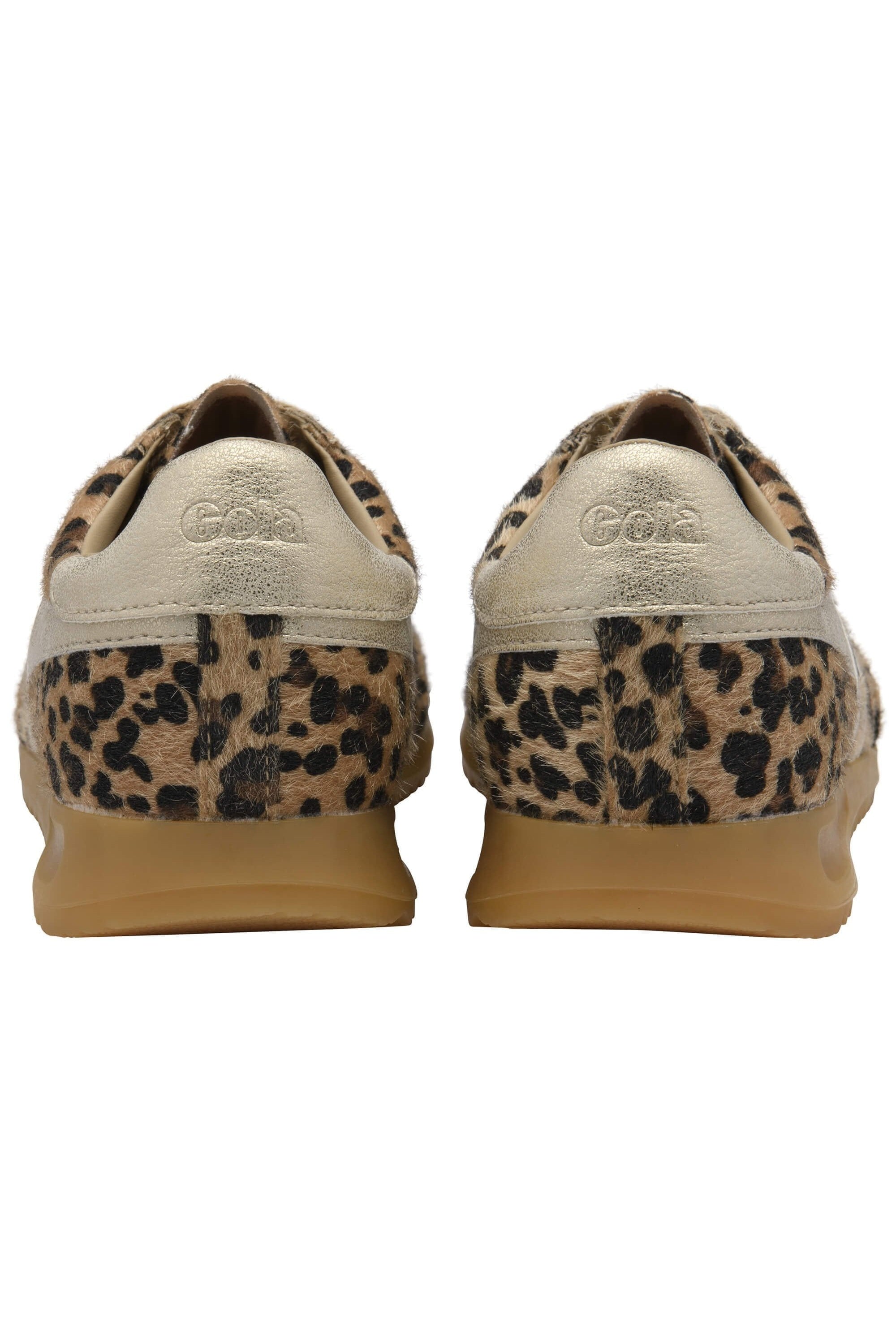 Gola Torpedo Safari Trainer - Leopard/Gold - Back View
