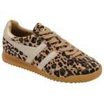 Gola Torpedo Safari Trainer - Leopard/Gold - Angled View