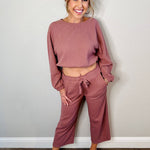 Tour Waffle Knit Cropped Lounge Pants - MTT Collective