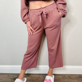 Tour Waffle Knit Cropped Lounge Pants - MTT Collective