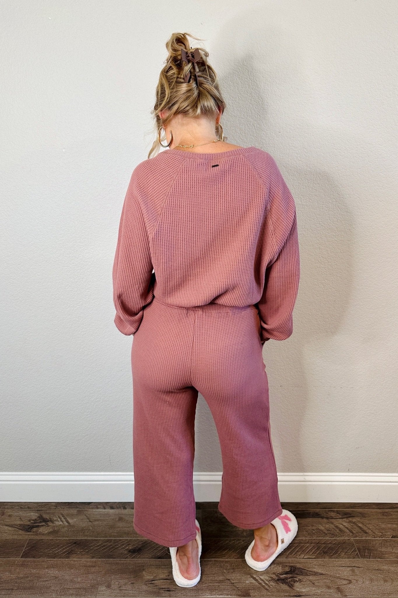 Tour Waffle Knit Cropped Lounge Pants - MTT Collective