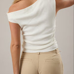 Trinity Asymmetrical Neck Sweater Top - MTT Collective