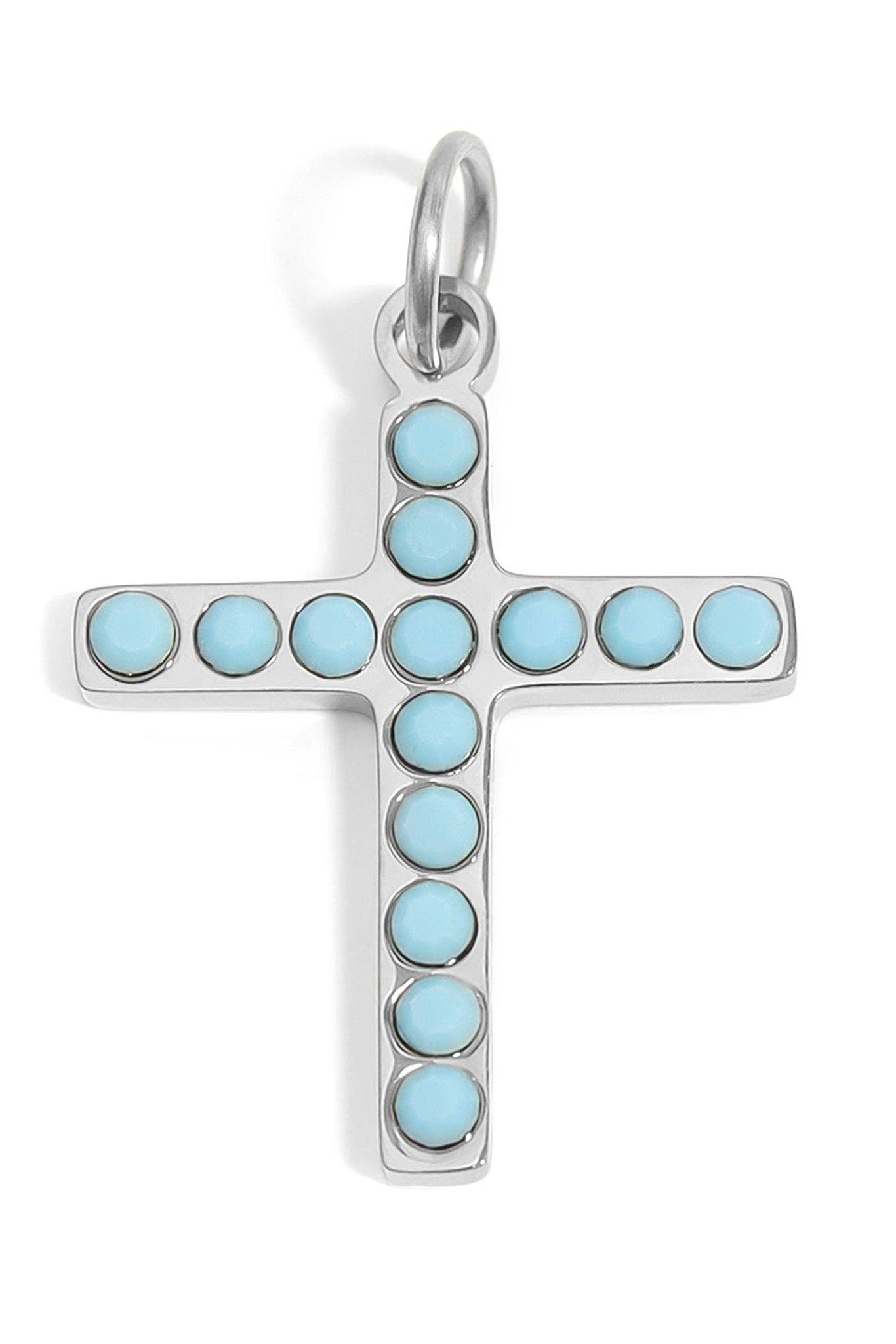 Turquoise Stone Cross Charm - MTT Collective