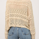 Twyla Button Down Crochet Knit Cardigan - MTT Collective