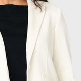Notch Lapel Stretch Knit Blazer