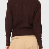 Pointelle Surplice Sweater