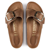 Madrid Big Buckle Oiled Leather Sandal