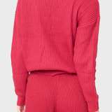 Funnel Neck Long Sleeve Cozy Ribbed Sweater