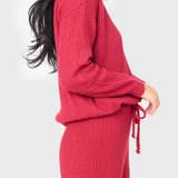Funnel Neck Long Sleeve Cozy Ribbed Sweater