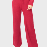 Drawstring Pull on Ribbed Sweater Knit Pant