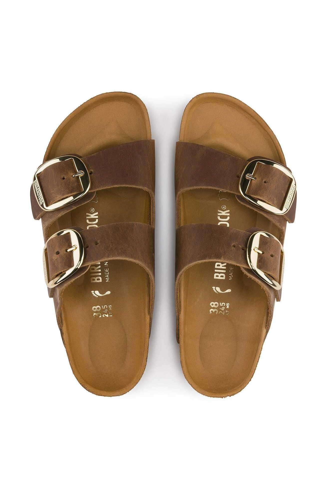 Arizona Big Buckle Oiled Leather Sandal