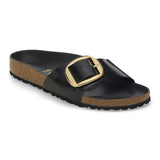 Madrid Big Buckle Natural Leather Patent Sandal