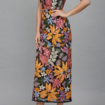 Valerie Floral Sequin Embroidered Midi Dress - MTT Collective