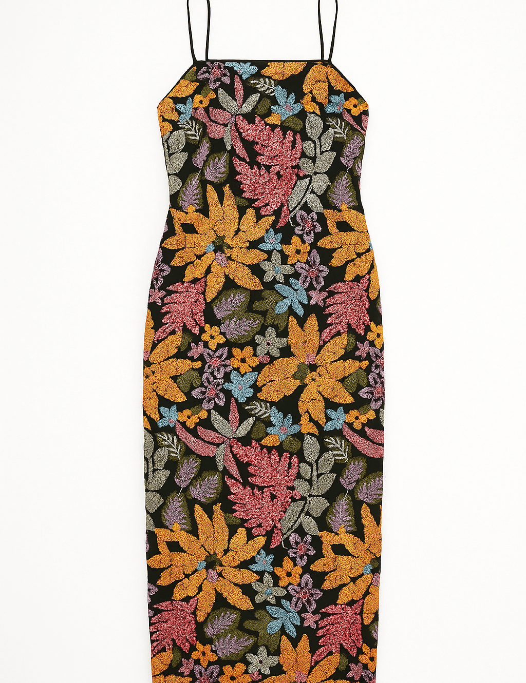 Valerie Floral Sequin Embroidered Midi Dress - MTT Collective