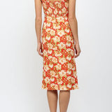 Velma Linen Cross Over Midi Dress - MTT Collective