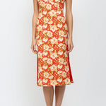 Velma Linen Cross Over Midi Dress - MTT Collective