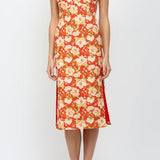 Velma Linen Cross Over Midi Dress - MTT Collective