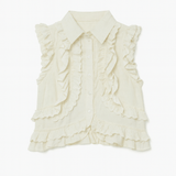 Vienna Layered Ruffle Eyelet Crop Top - MTT Collective