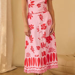 Vikki Printed Button - Down Midi Skirt - MTT Collective