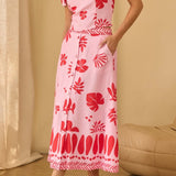 Vikki Printed Button - Down Midi Skirt - MTT Collective