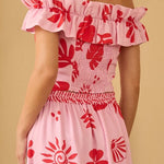Vikki Printed Strapless Ruffled Top - MTT Collective