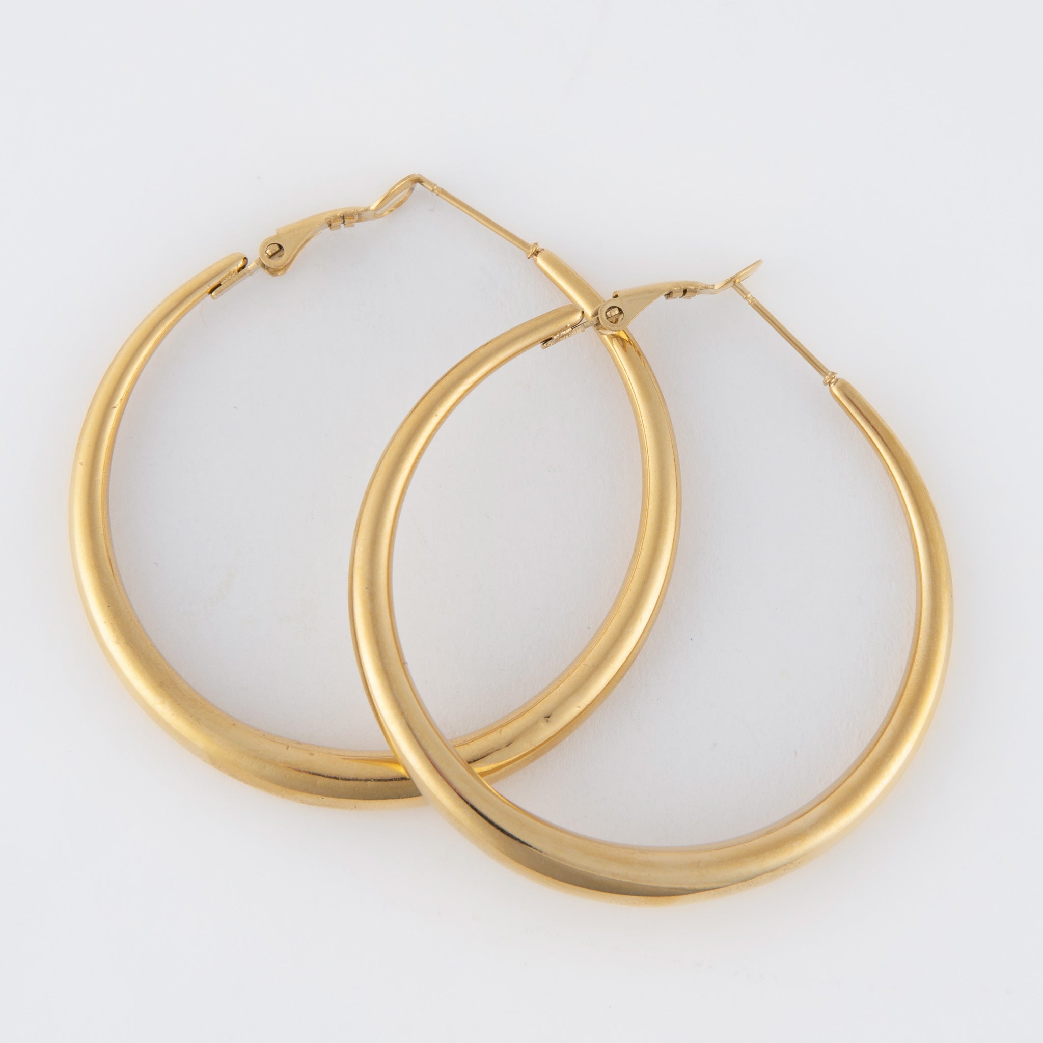 Vintage Chunky Pin Catch Hoop Earrings - MTT Collective