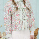 Vintage Garden Quilted Tie Front Jacket - MTT Collective