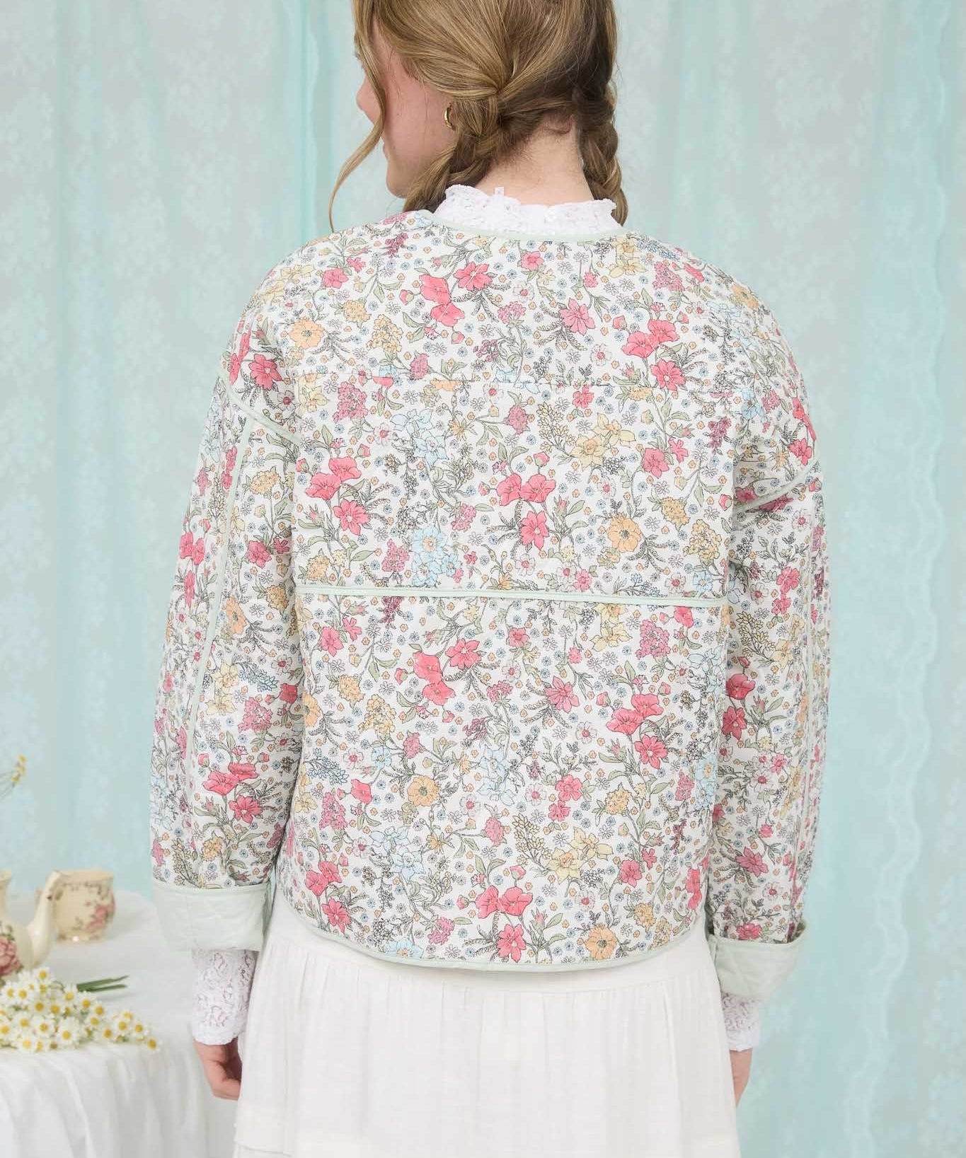 Vintage Garden Quilted Tie Front Jacket - MTT Collective