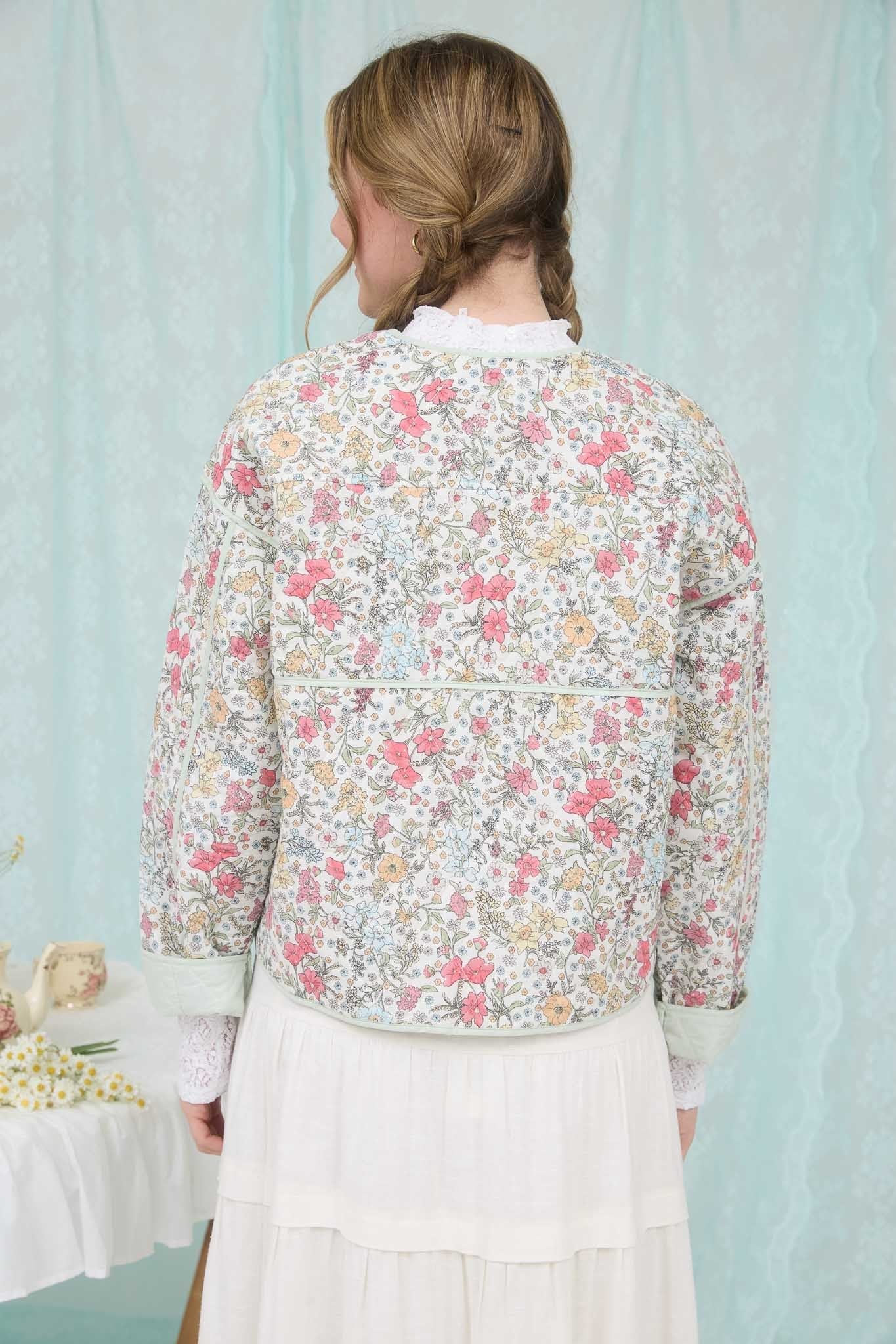 Vintage Garden Quilted Tie Front Jacket - MTT Collective