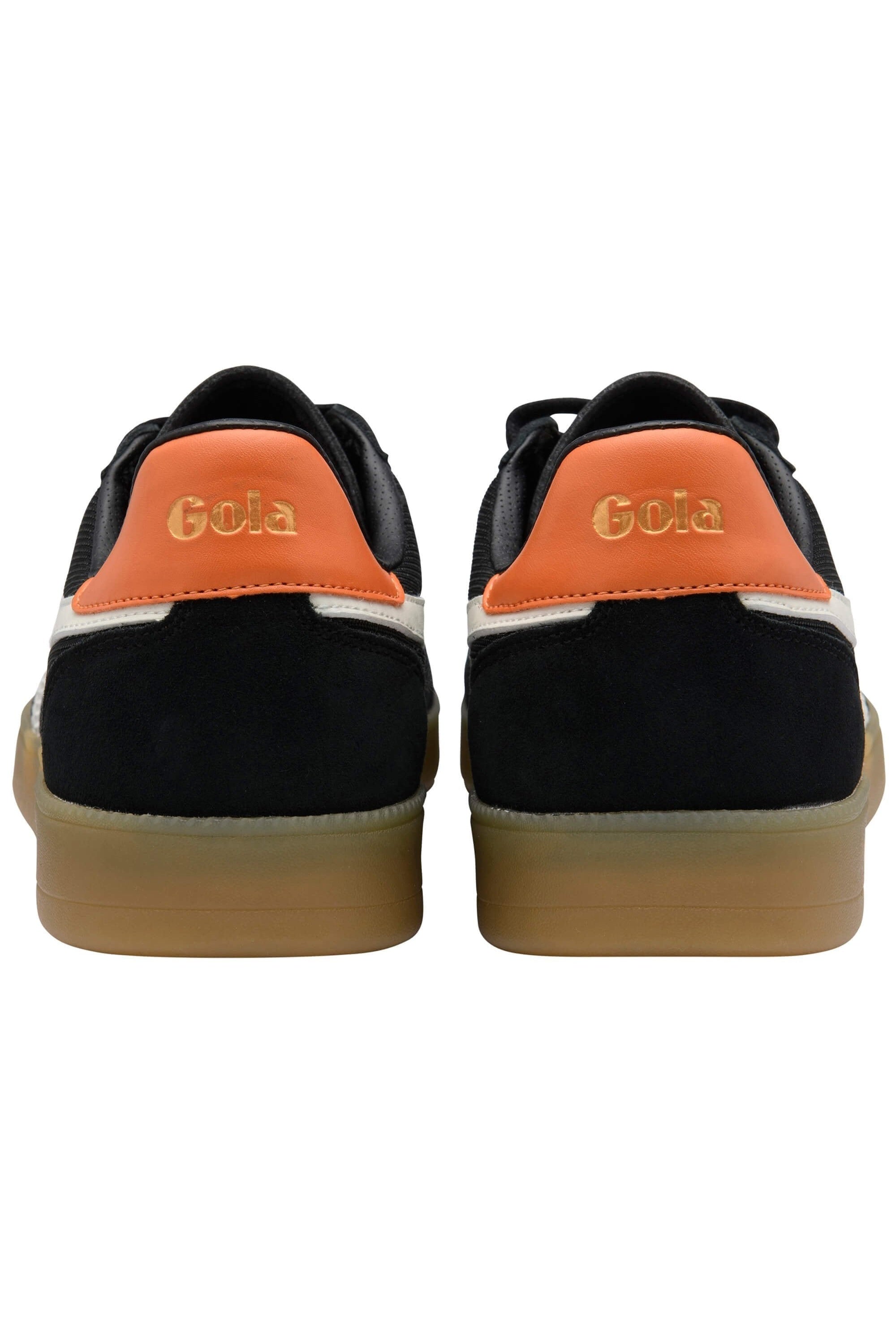 Gola Viper Mesh Trainer - Black/Off White/Moody Orange/Gum - Back View