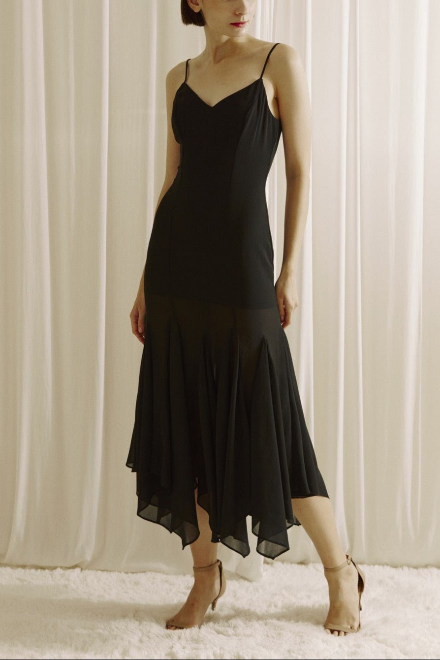 Vivienne Chiffon Godet Midi Dress - MTT Collective