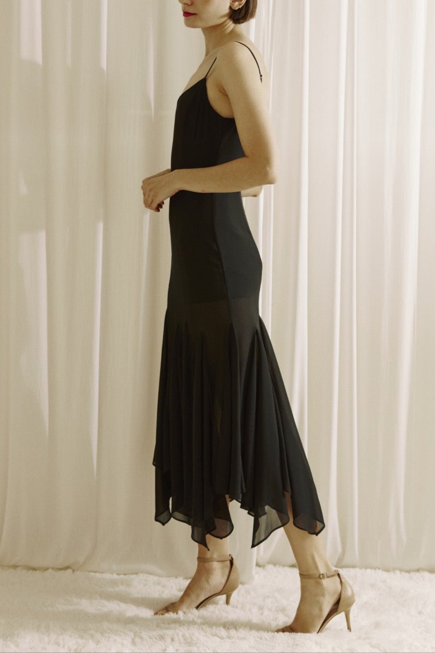 Vivienne Chiffon Godet Midi Dress - MTT Collective