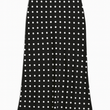 Vivienne Polka Dot Satin Midi Skirt - MTT Collective
