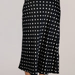 Vivienne Polka Dot Satin Midi Skirt - MTT Collective