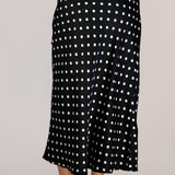 Vivienne Polka Dot Satin Midi Skirt - MTT Collective